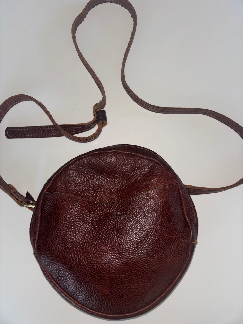 Portland Leather circle crossbody bag purse